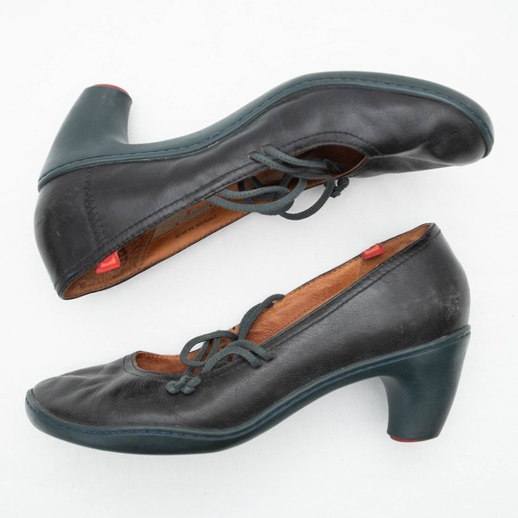 Camper Peu Nara Blue Leather Mary Jane Strap Heels Size 39 US 8.5 - Picture 6 of 8